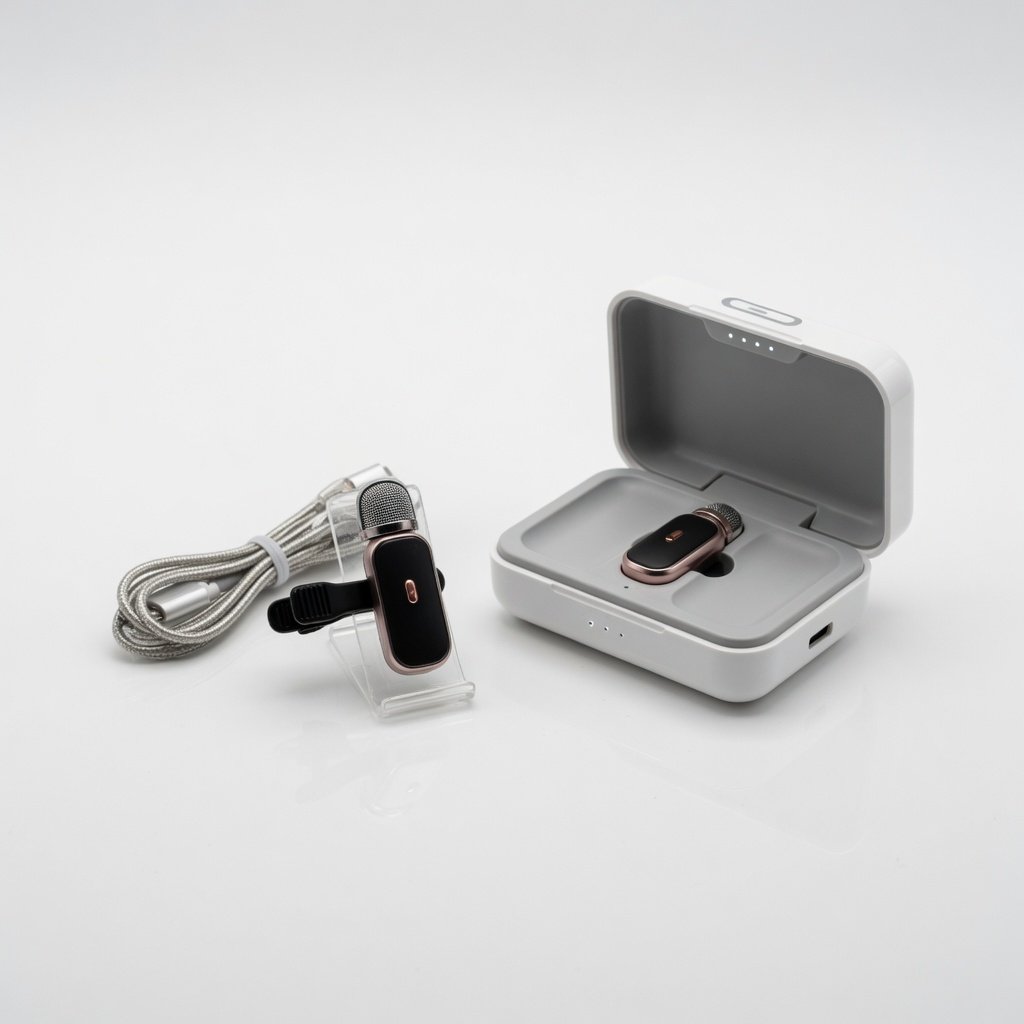 Wireless mini microphone for smartphone content creation
